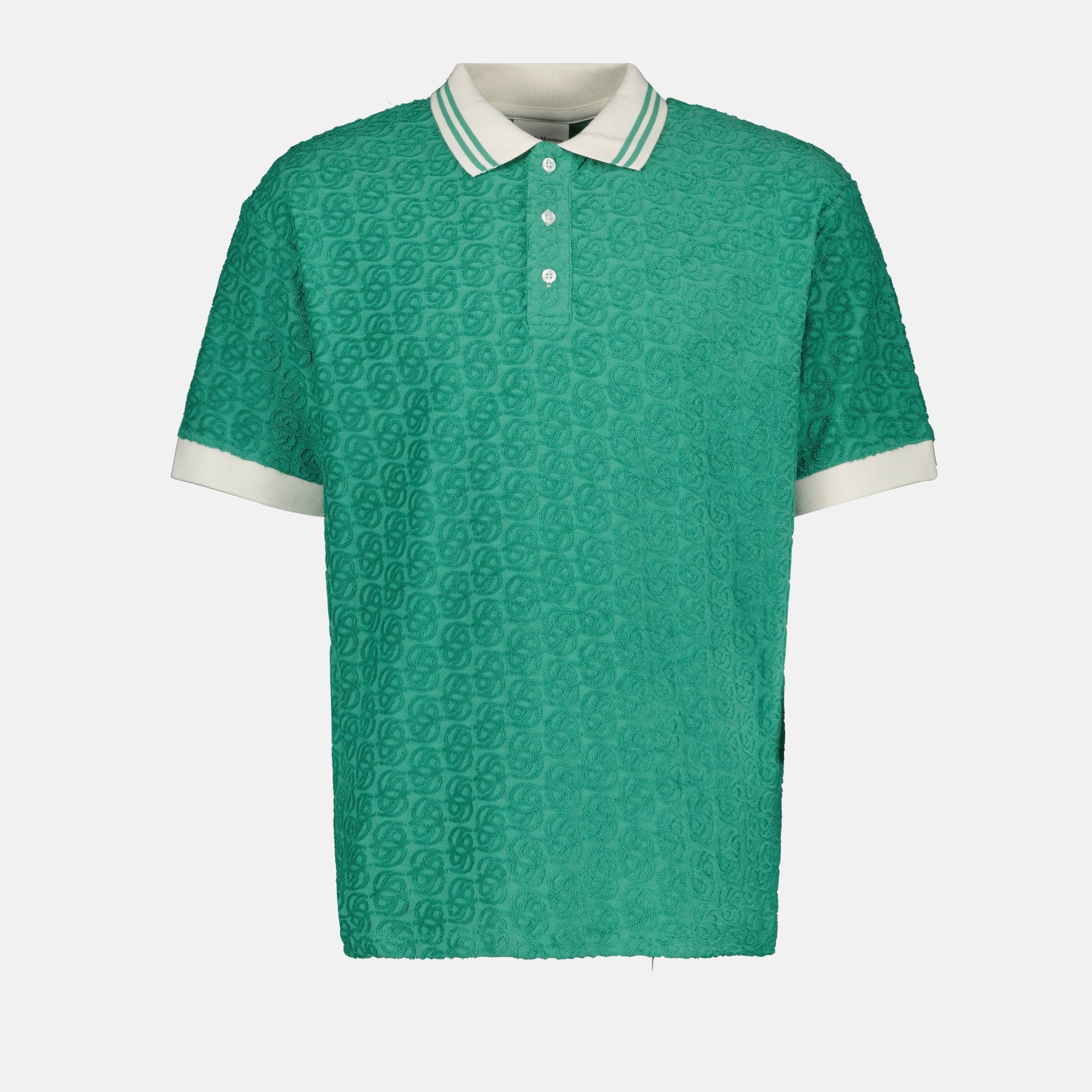 Polos Polo Monogramme MC Drole De Monsieur Verde Homme