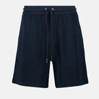 Shorts Pantaloni Corti in Cotone Spugna Moncler Blu scuro Homme