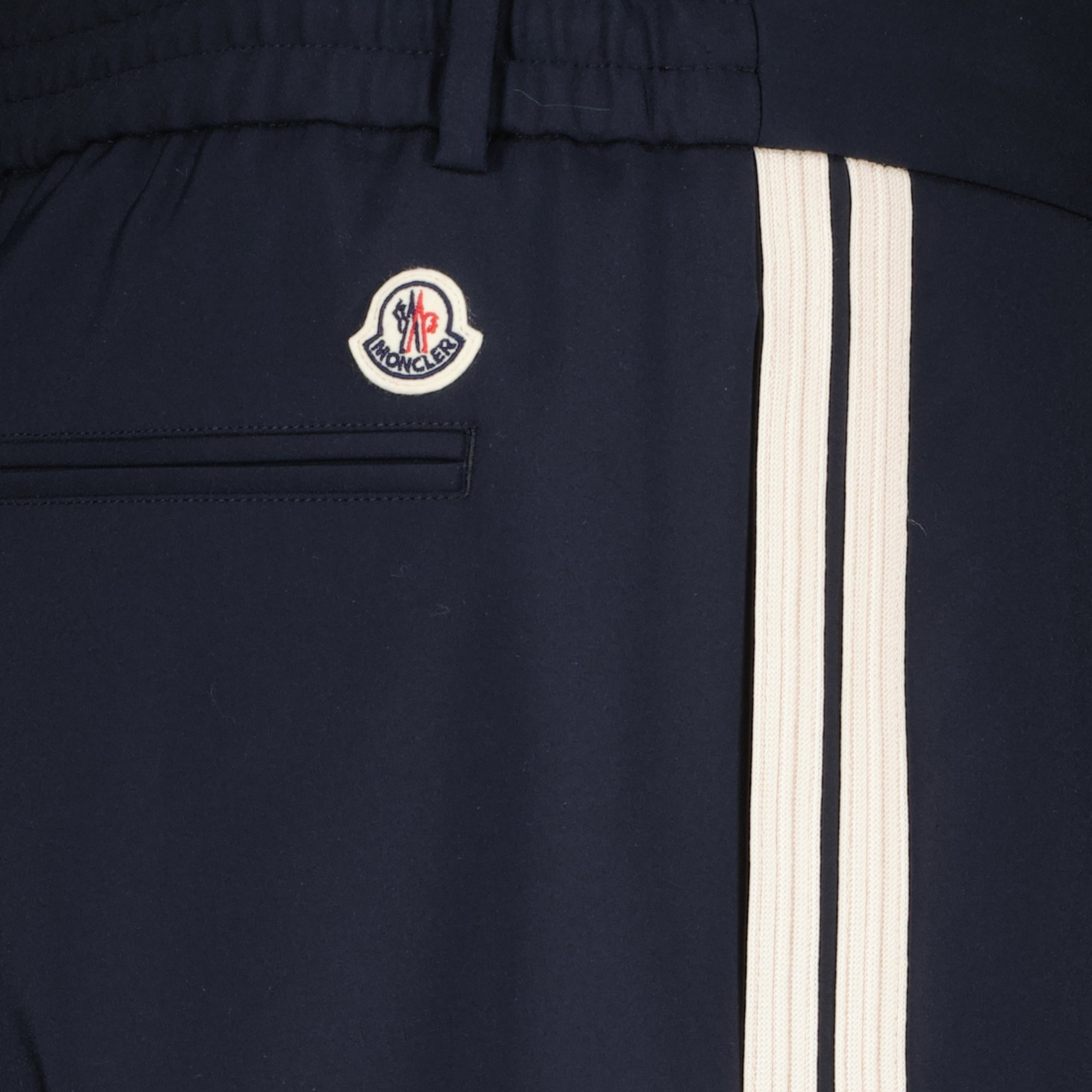 Pantalons Pantalon en coton bleu marine Moncler Bleu foncé Homme