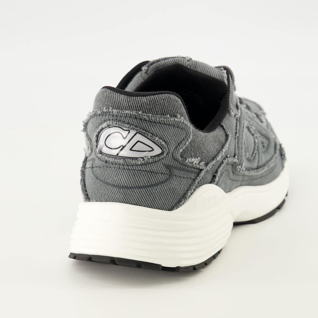 Baskets B30 Denim-Effekt Graue Sneakers Dior Gris Homme