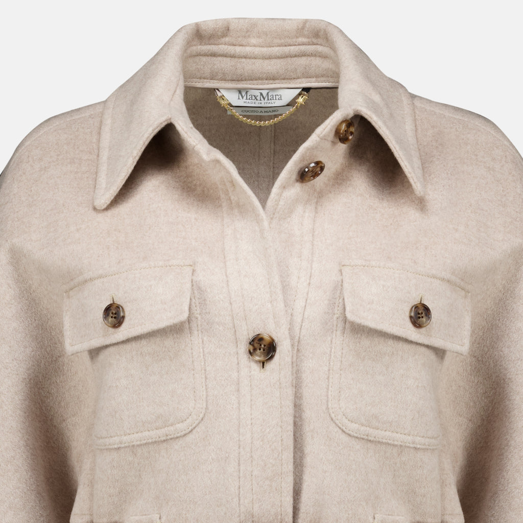 Vestes Casaco de Cachecol Bege Max Mara Beige Femme