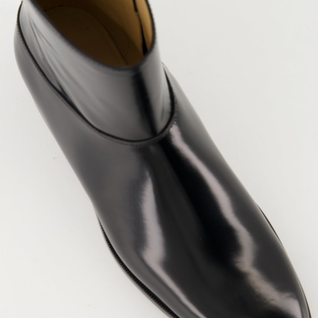 Botas y botines Botas de Tobillo de Cuero Pat Valentino Garavani Negro Homme