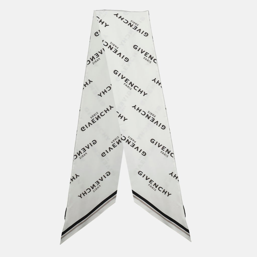 Écharpes, foulards et gants Maxi bandeau en soie Shadow blanc Givenchy Blanc Femme