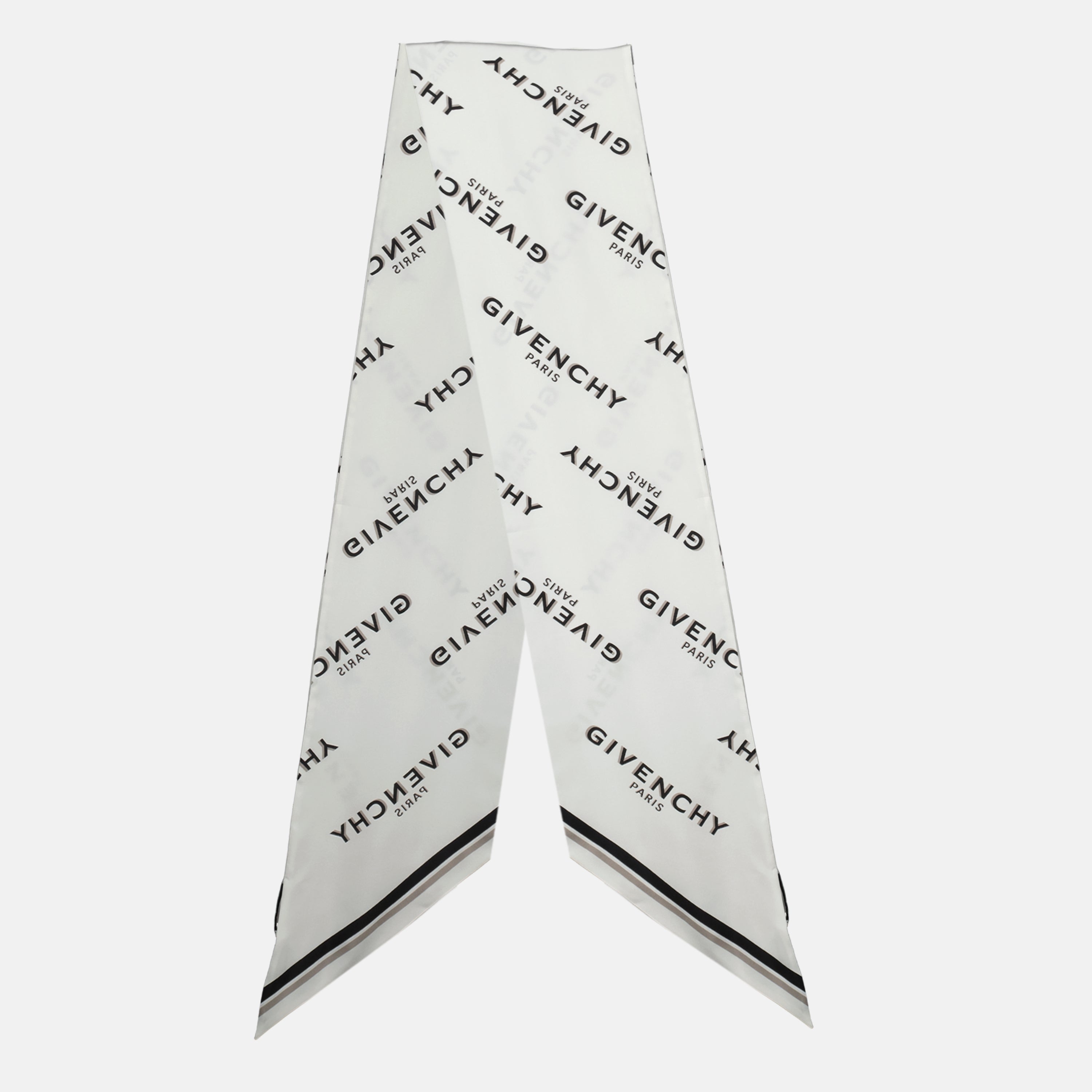 Écharpes, foulards et gants Maxi bandeau en soie Shadow blanc Givenchy Blanc Femme
