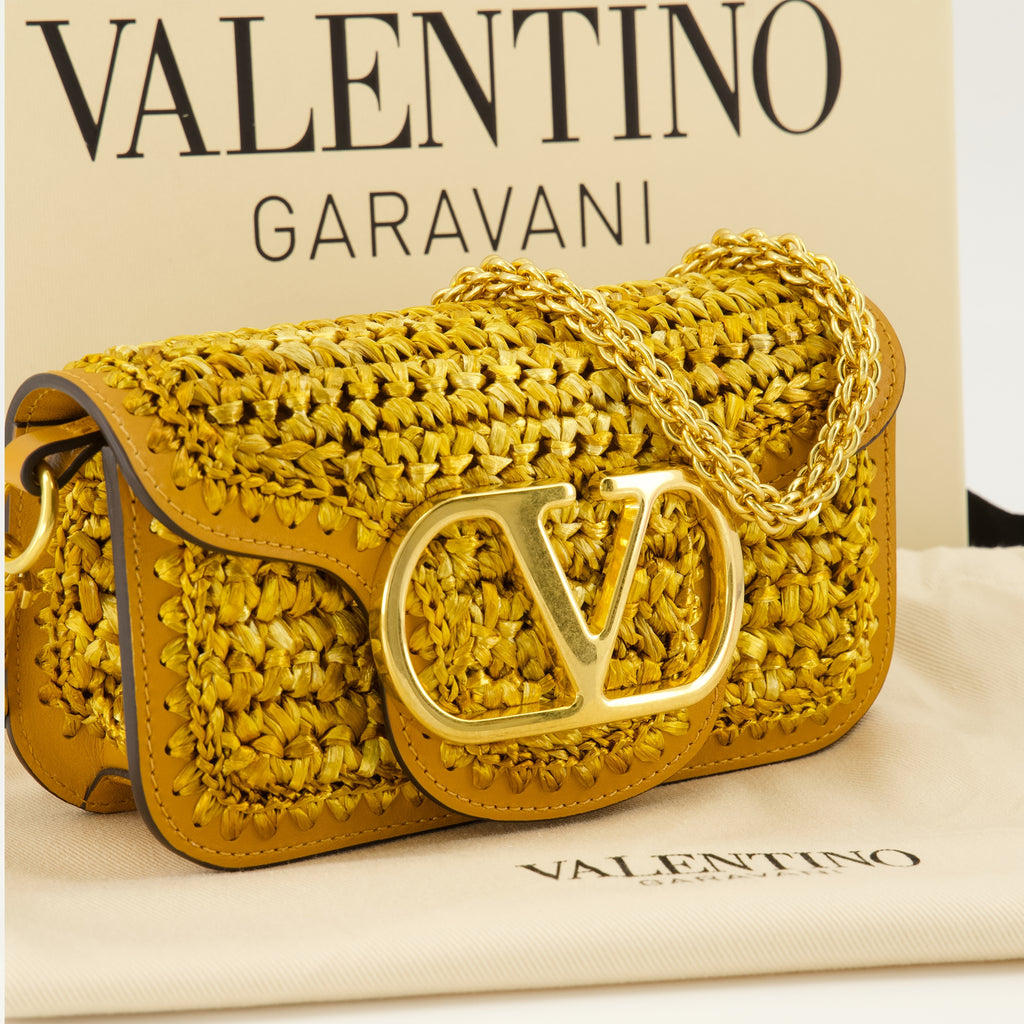 Image de l'article Sac Locò en cuir et raphia marron de la marque Valentino Garavani pour Femme - Saison Printemps-Été 2026 - Vue détaillée_2