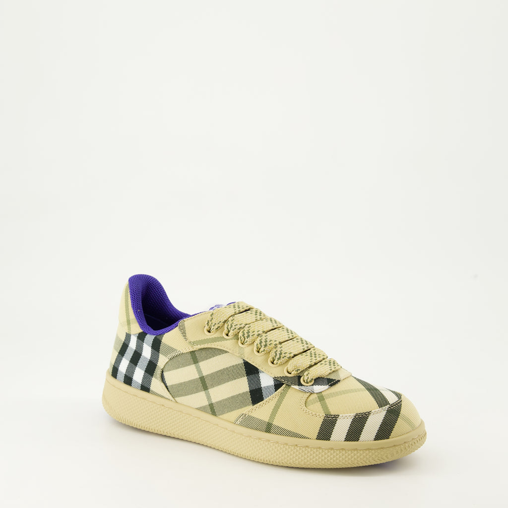 Sneakers Sneakers a scacchi Terrace Burberry Beige Femme