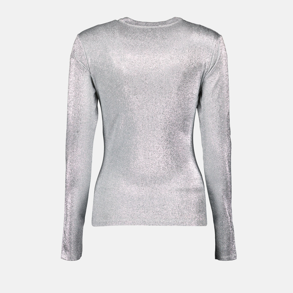 Tops Drapiertes Lurex-Top Rabanne Silber Femme