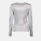 Tops Drapiertes Lurex-Top Rabanne Silber Femme