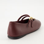 Image of the Prada women's leather ballerinas - Fall-Winter 2025 season - Back view