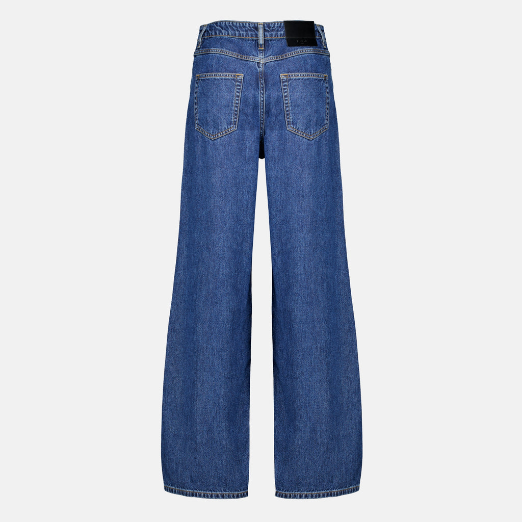 Pantalons Jeans Fluid in Denim Blu Scuro Iro Bleu foncé Femme
