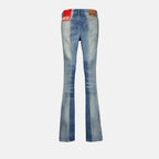 Calças D-Ebbey-FSF Jeans Evase Diesel Azul Femme
