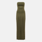 Image de l'article Robe à jupe plissé Sunray kaki de la marque Christopher Esber pour Femme - Saison Printemps-Été 2026 - Vue de Face