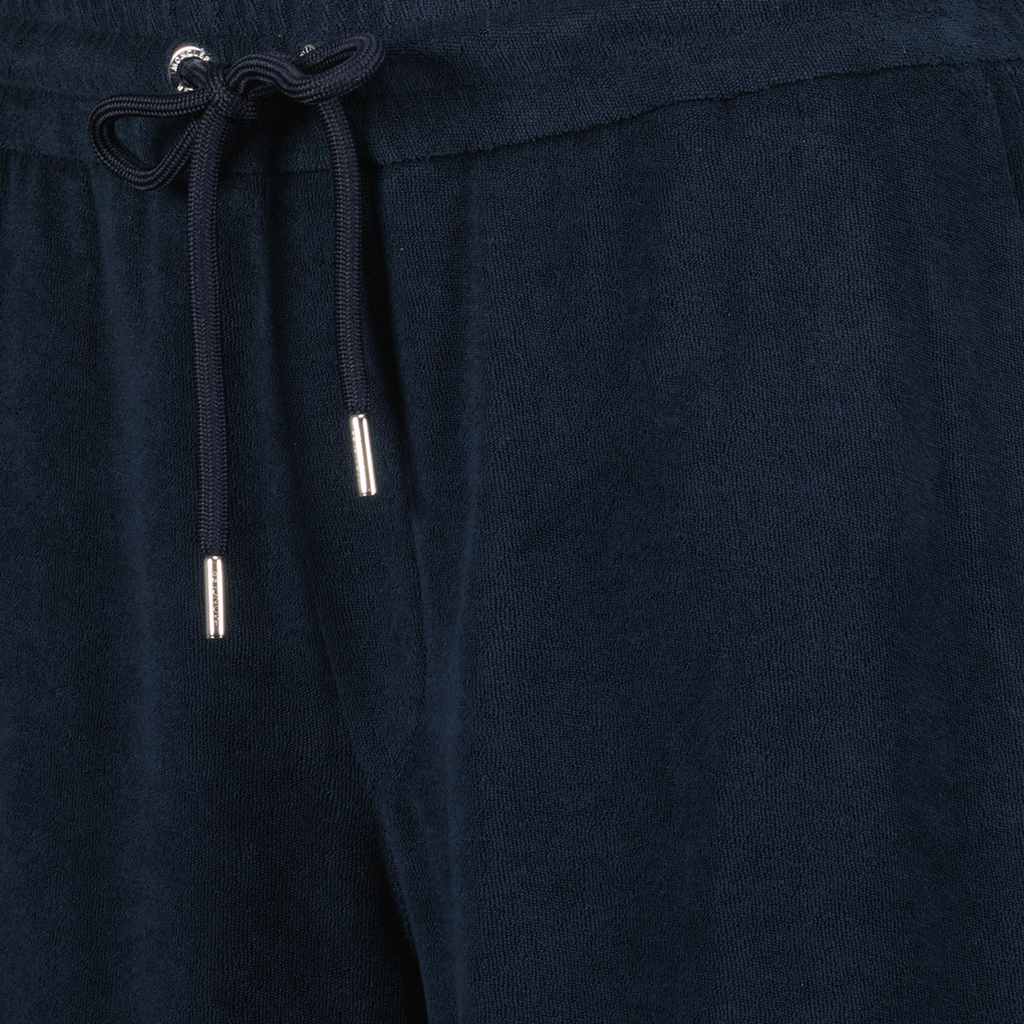 Shorts Calções de Algodão de Toalha Moncler Azul escuro Homme