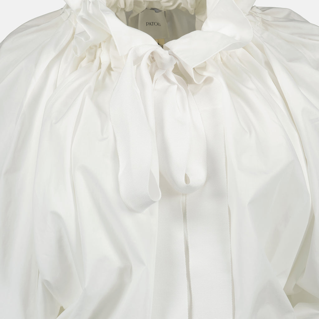 Image of the Patou Women's Iconic Cotton Blouse - Autumn-Winter 2025 - Detailed View_2