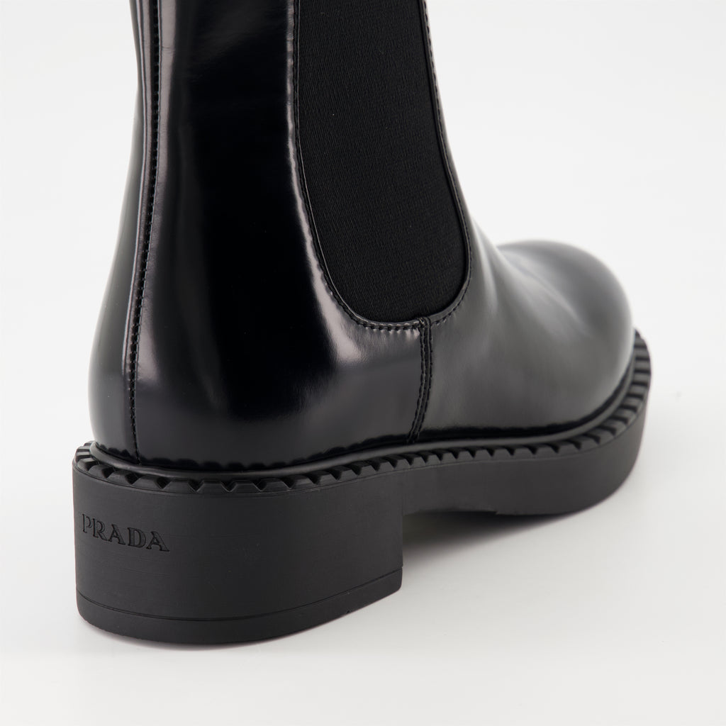 Ankle boots Patent Leather Ankle Boots Prada Black Femme