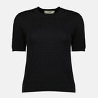 Image de l'article T-shirt FF noir de la marque Fendi pour Femme - Saison Printemps-Été 2026 - Vue de Face