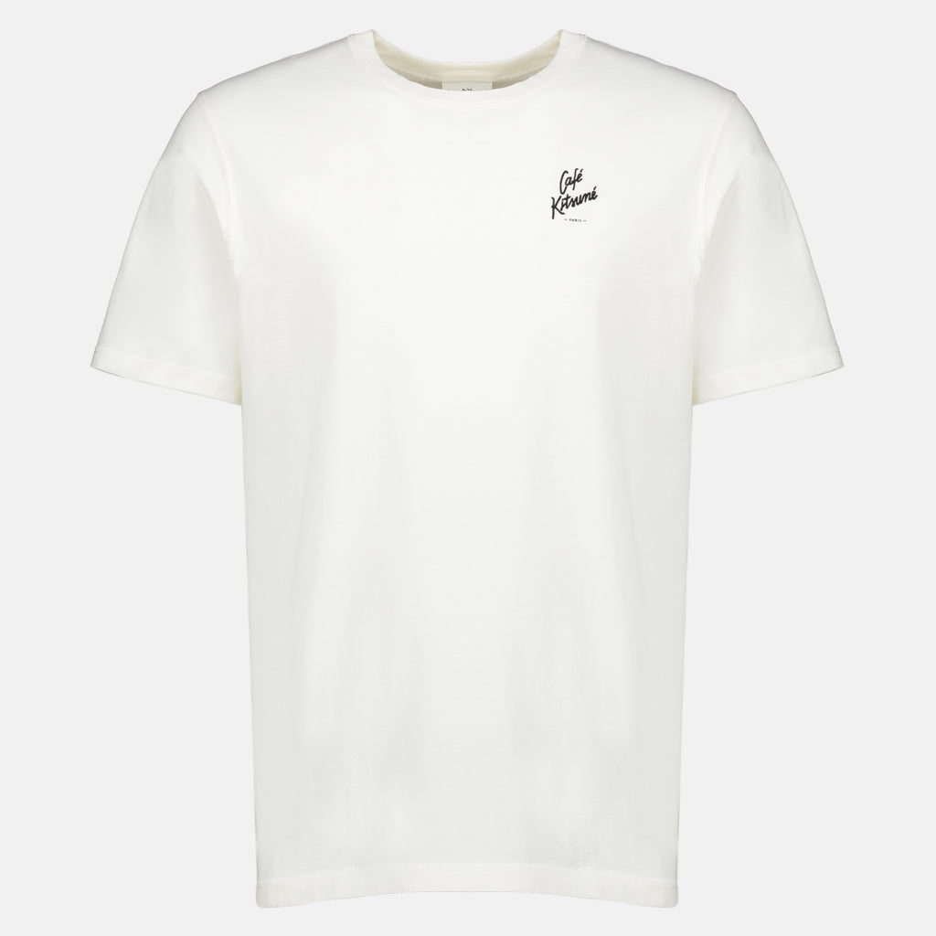 T-shirts T-shirt brodé blanc Maison Kitsune Blanc Homme
