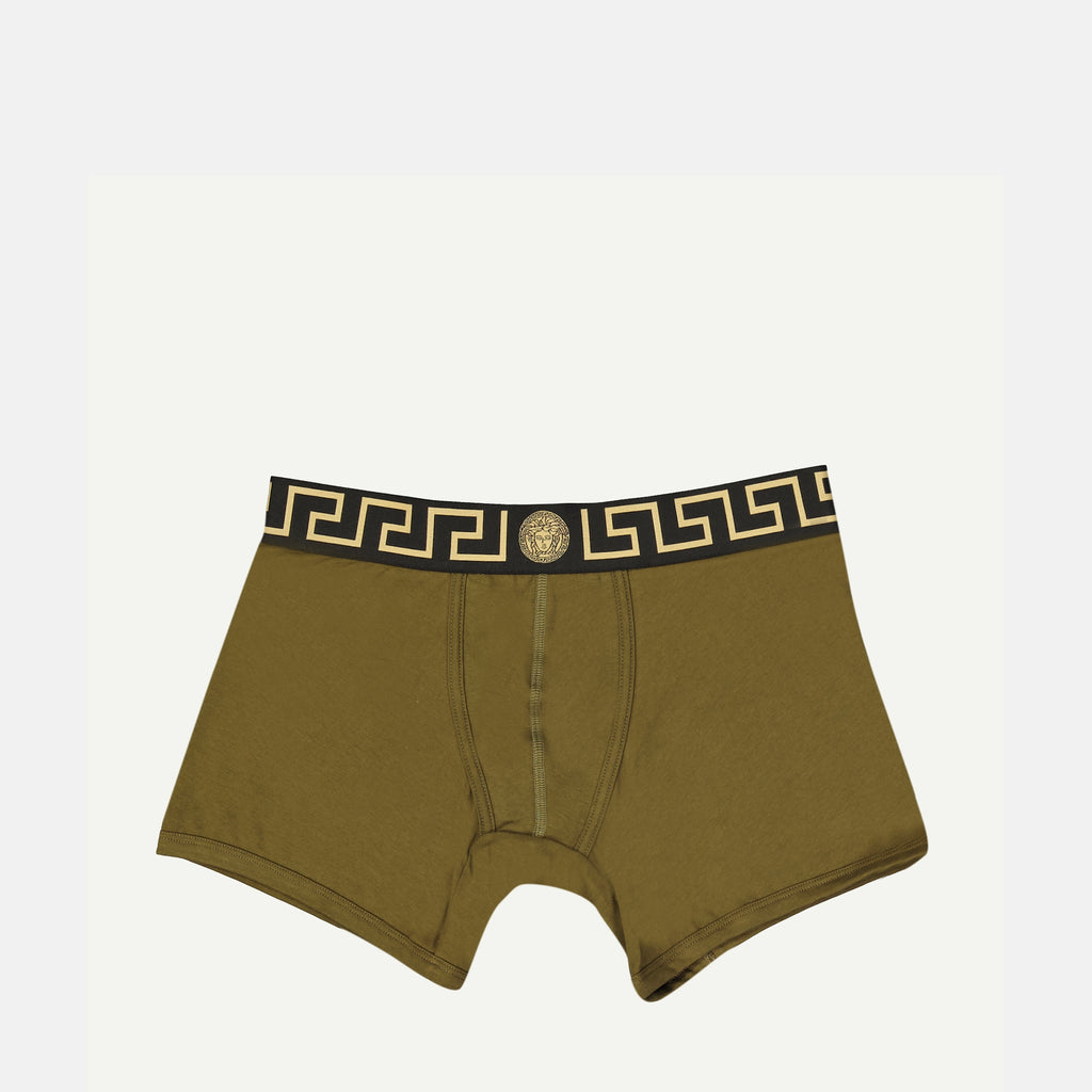 Sous-vêtements et homewear Boxer Medusa long Versace Kaki Homme