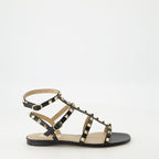 Chaussures ouvertes Sandales Rockstud Valentino Garavani Noir Femme