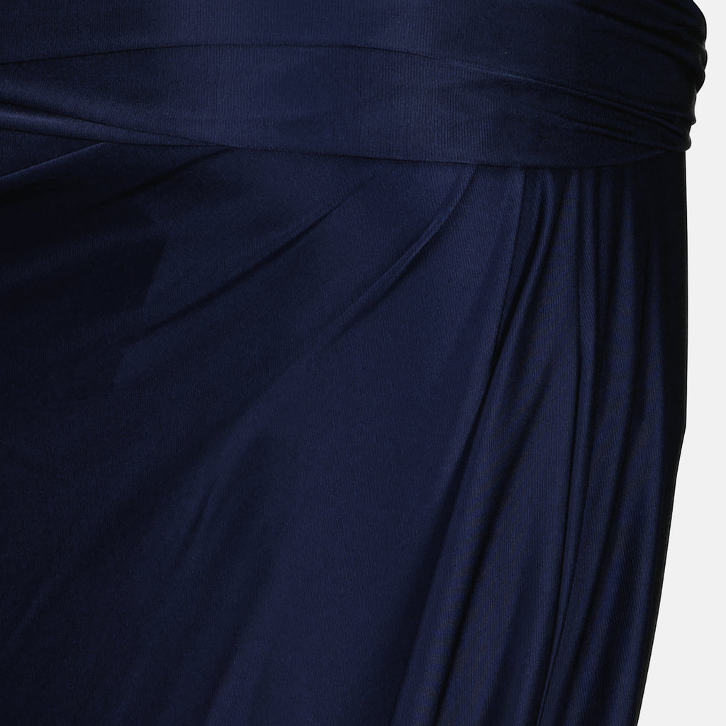 Image de l'article Jupe midi percing en jersey bleu marine de la marque Rabanne pour Femme - Saison Printemps-Été 2026 - Vue détaillée_2