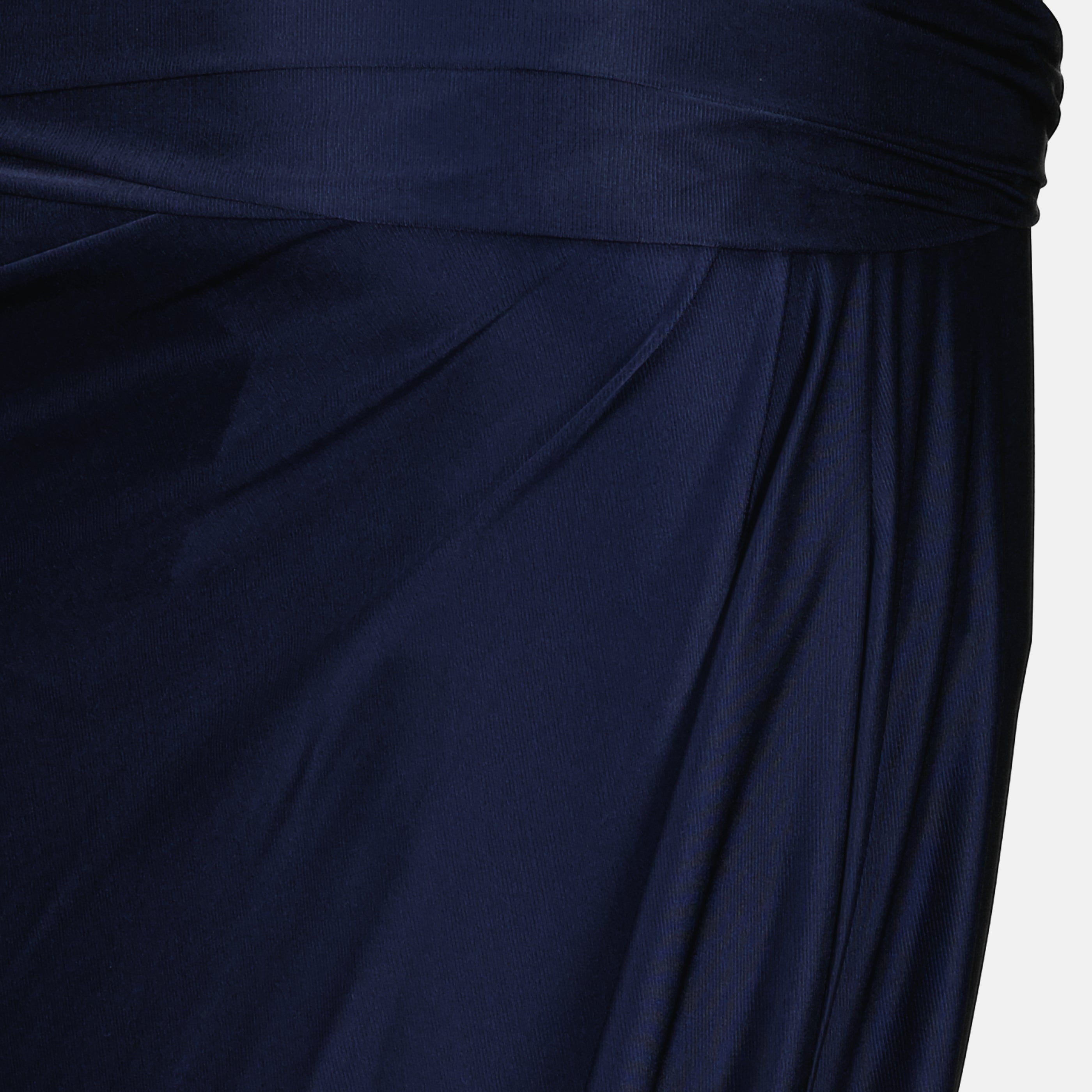 Image de l'article Jupe midi percing en jersey bleu marine de la marque Rabanne pour Femme - Saison Printemps-Été 2026 - Vue détaillée_2