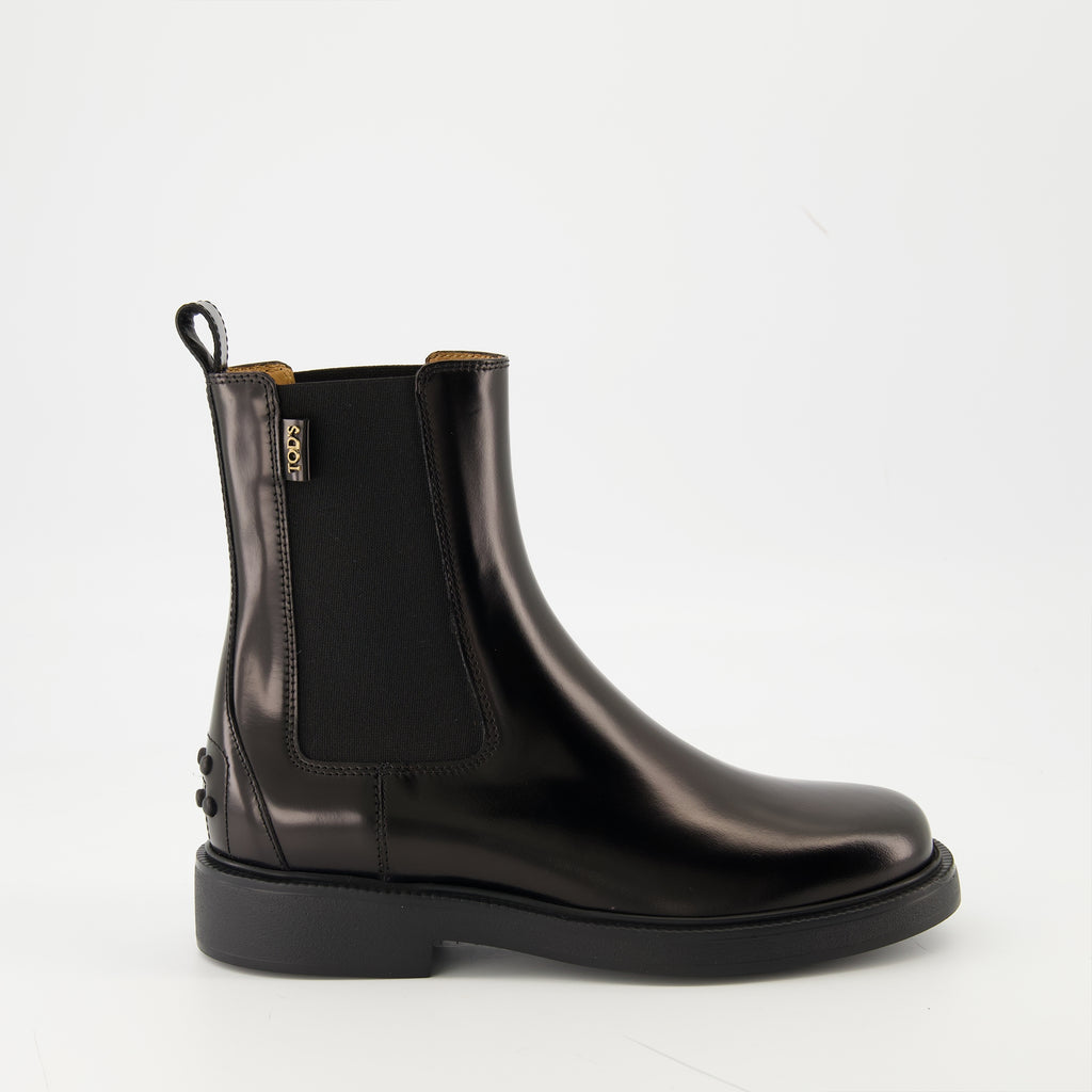 Image de l'article Bottines en cuir de la marque Tod's pour Femme - Saison Automne-Hiver 2025 - Vue latérale droite