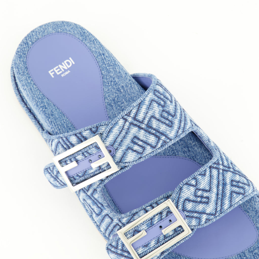 Sapatos abertos Sandales Fendi Feel Fendi Azul Femme