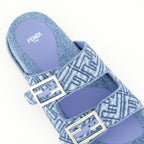Sapatos abertos Sandales Fendi Feel Fendi Azul Femme