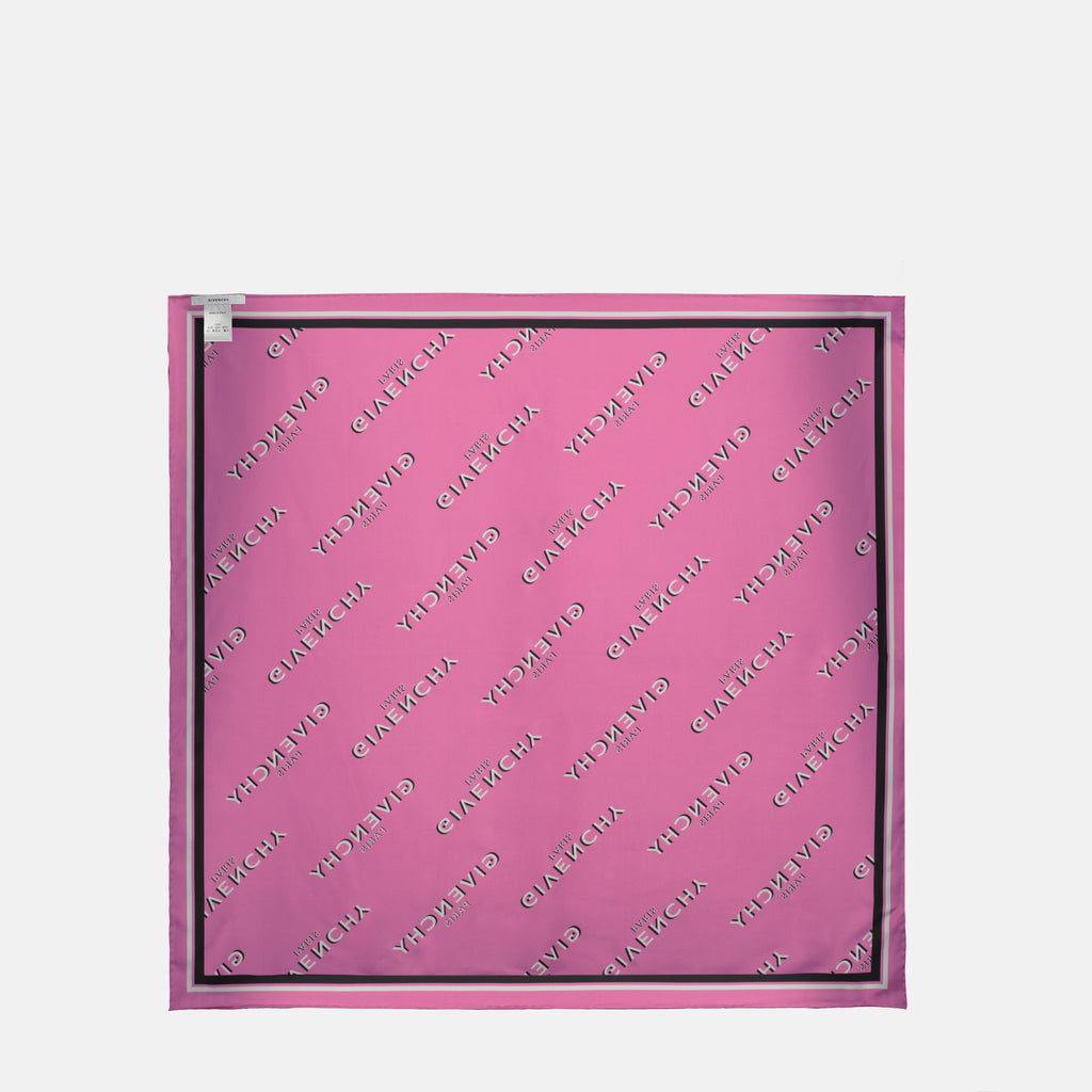 Écharpes, foulards et gants Carré en soie Shadow rose Givenchy Rose Femme