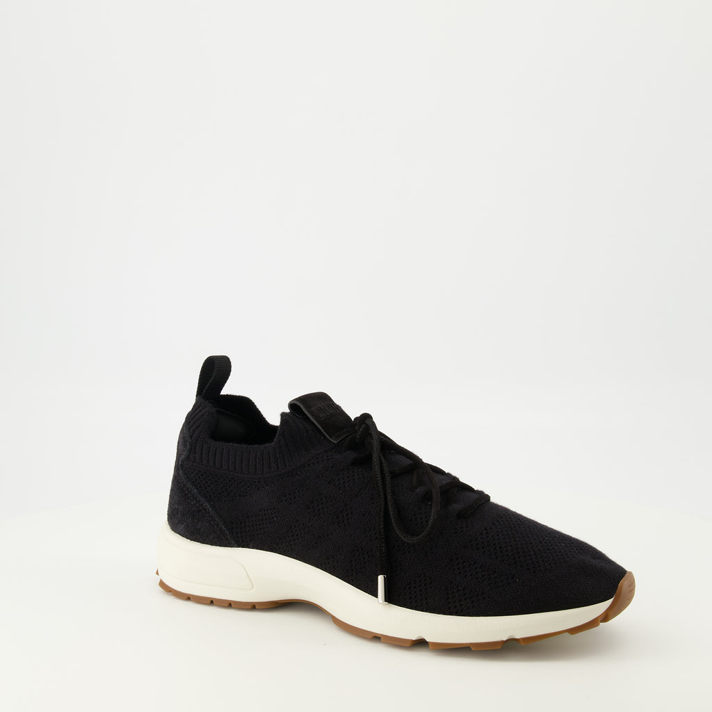 Bild der B80 schwarzen Sneakers für Herren von Dior - Herbst-Winter 2025 - Dreiviertelansicht vorne rechts