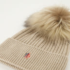 Hats, caps and beanies Bonnet Grenoble en cachemire Moncler Grenoble Beige Femme
