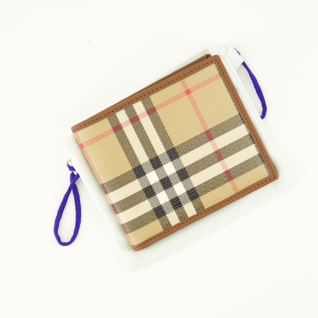 Petite maroquinerie Check Fold Wallet Burberry Marron Homme