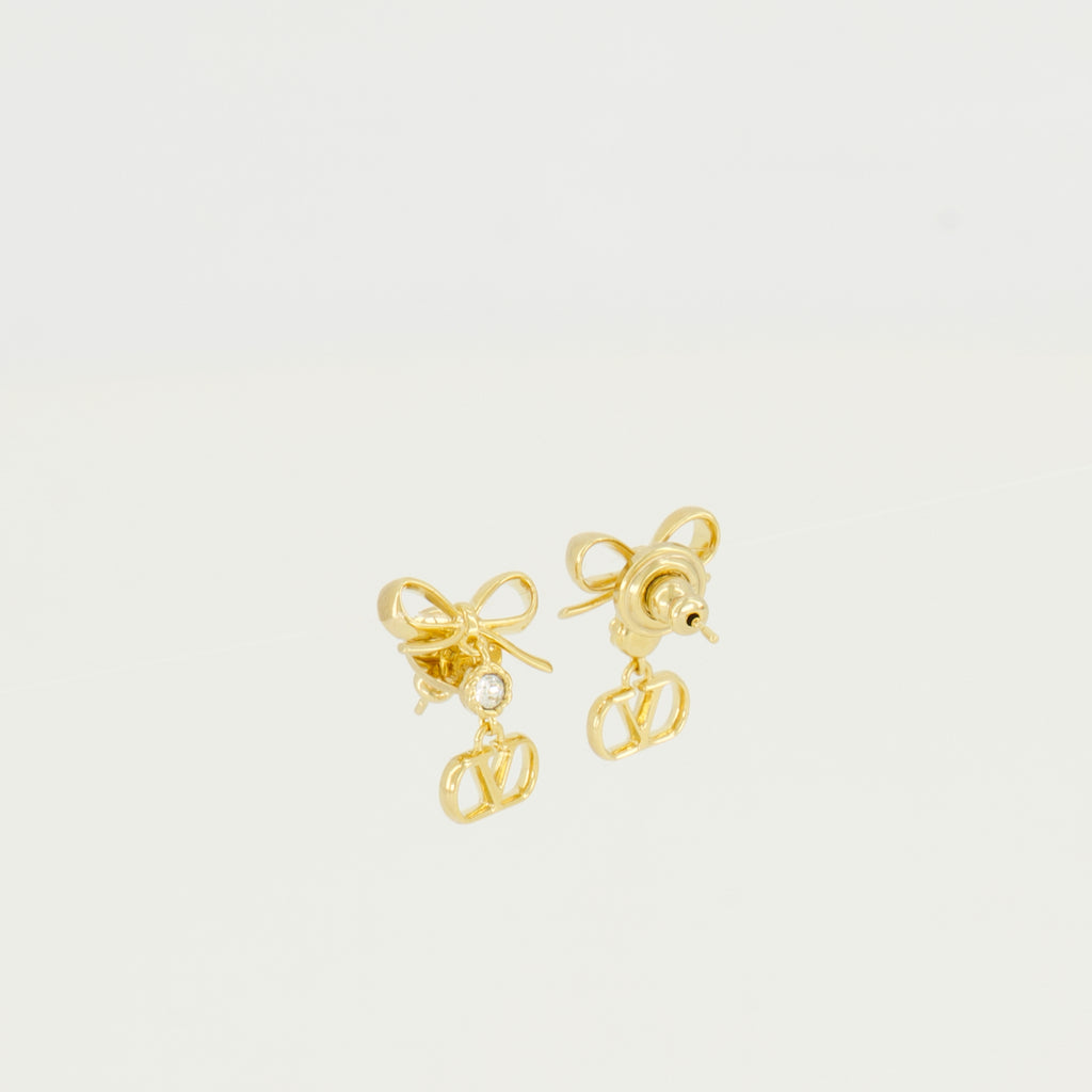 Bijoux Orecchini VLogo con Cristalli Swarovski® Dorati Valentino Garavani Doré Femme