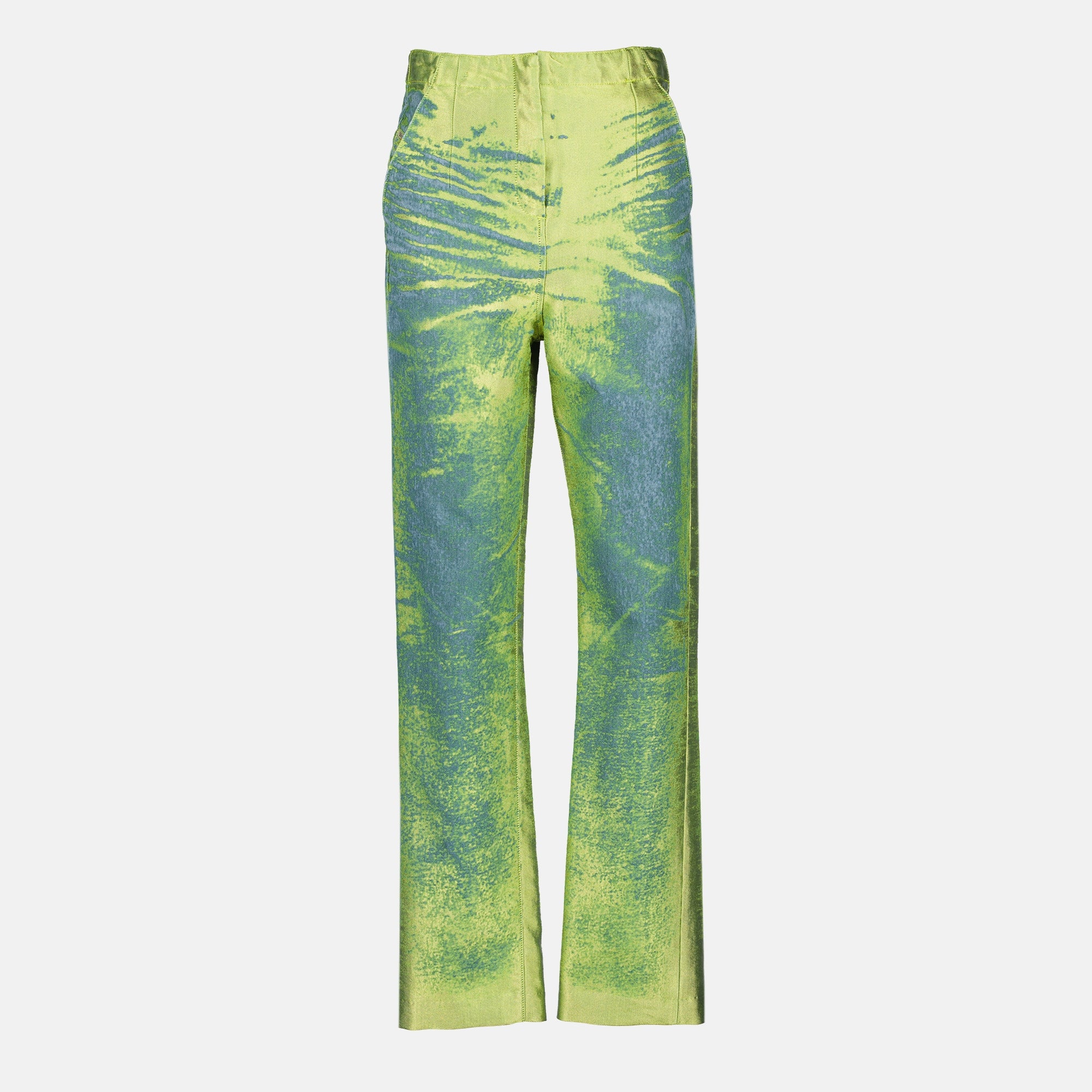 Image of the D-Drelian slim jeans in green by Diesel for Women - Spring-Summer 2026 - Front View