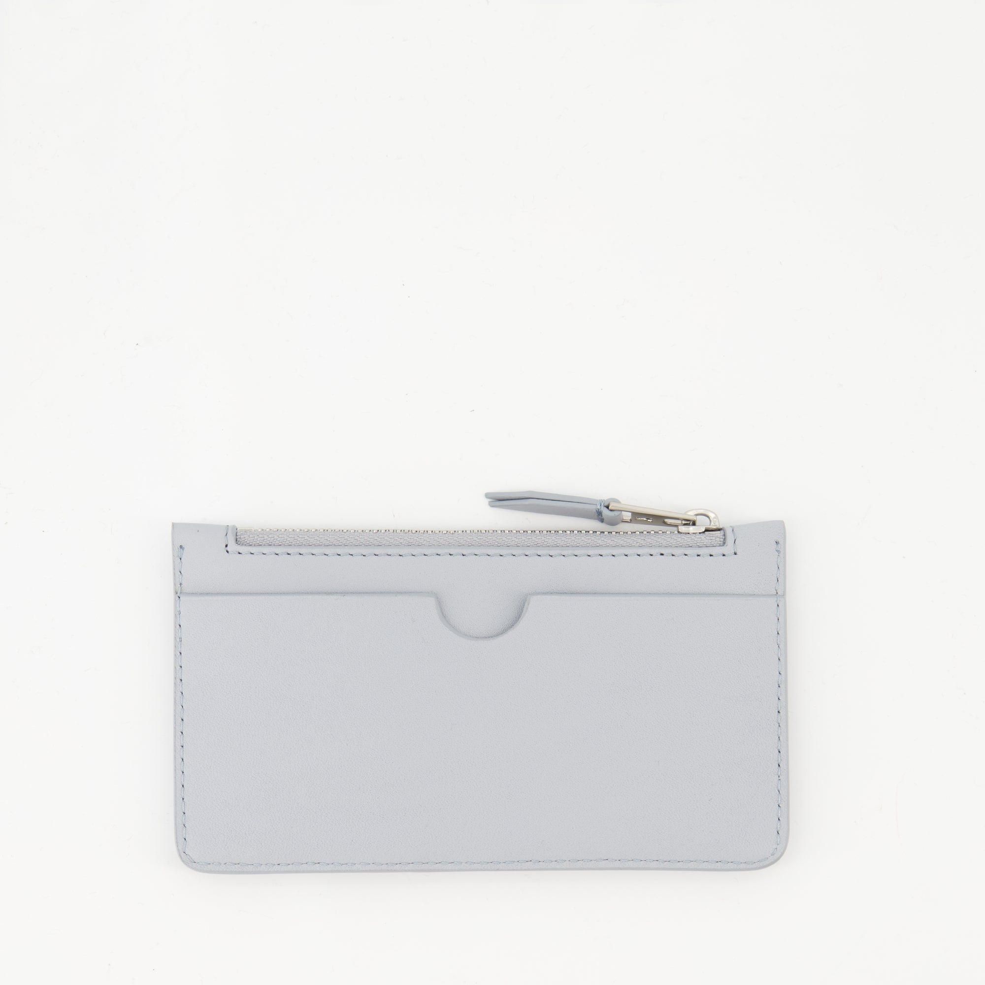 Pequeños artículos de cuero Porta tarjetas con cremallera Ami PARIS Azul Unisex