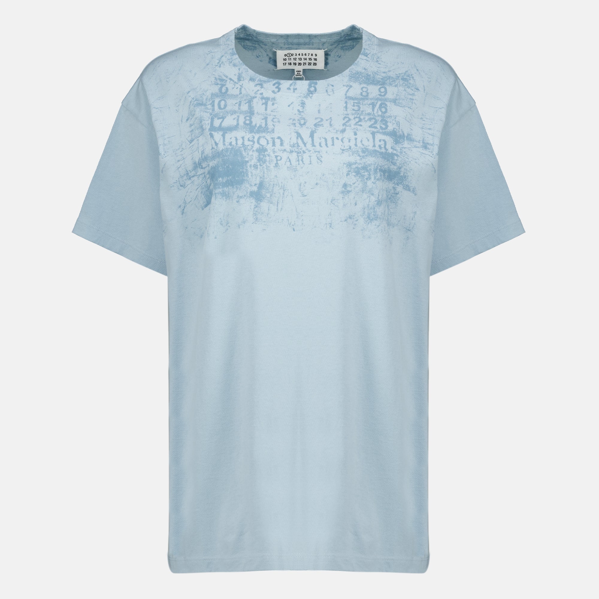 T-shirts T-shirt Blu Stampata Maison Margiela Bleu Femme
