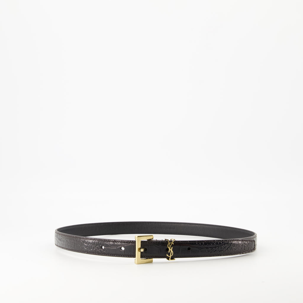 Cintos Cinto Cassandre Saint Laurent Preto Femme