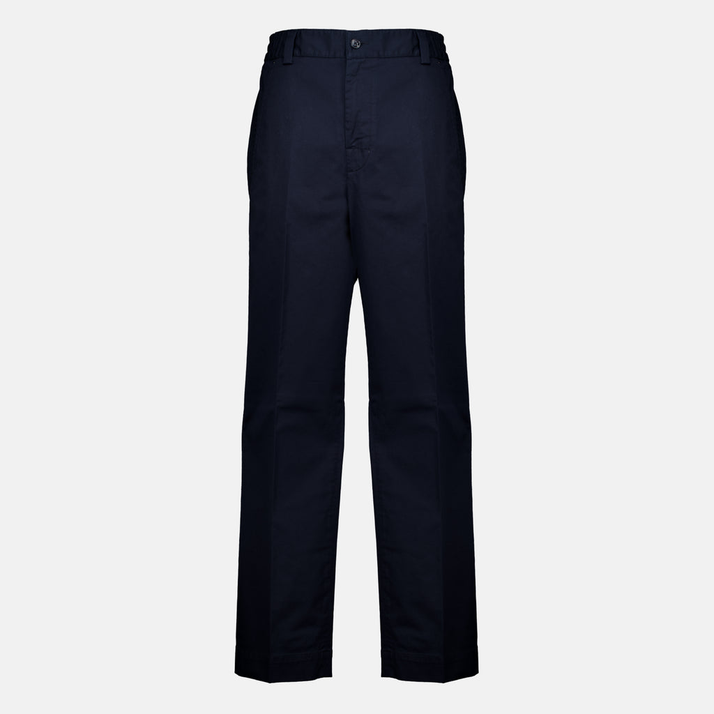 Pantalons Pantalon en coton bleu marine Moncler Bleu foncé Homme
