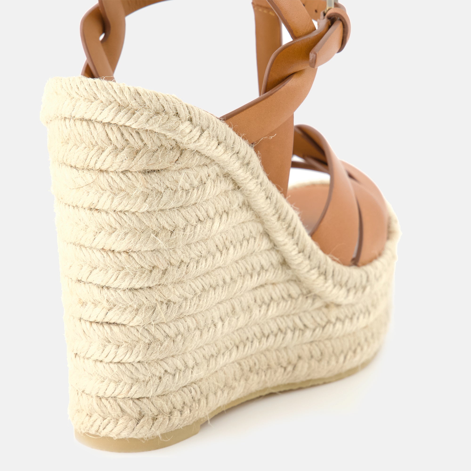 Compensées et plateformes Sandales compensées Tribute Saint Laurent Marron Femme