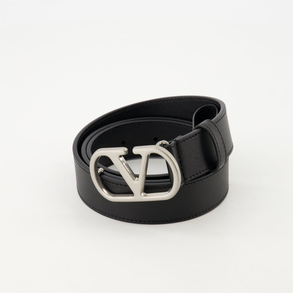 Ceintures Ceinture VLogo en cuir Valentino Garavani Noir Homme