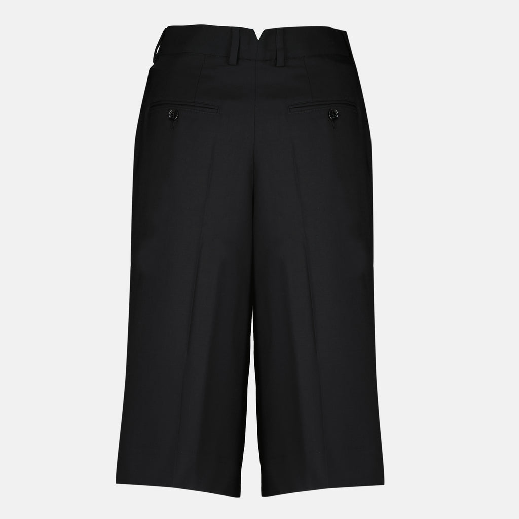 Image de l'article Bermuda noir en laine de la marque Ami PARIS pour Femme - Saison Printemps-Été 2026 - Vue de Dos