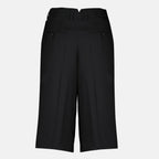 Image de l'article Bermuda noir en laine de la marque Ami PARIS pour Femme - Saison Printemps-Été 2026 - Vue de Dos