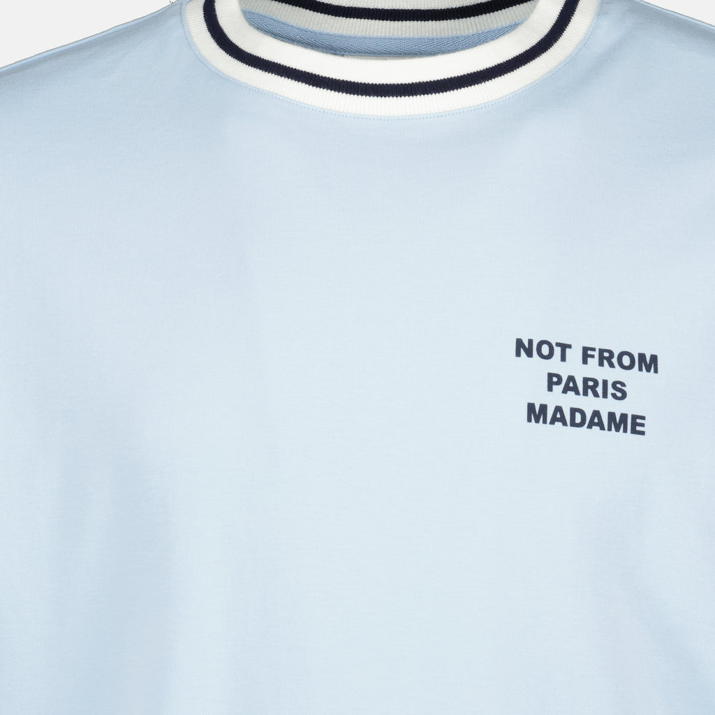 Image de l'article T-shirt Slogan Sport bleu de la marque Drole De Monsieur pour Homme - Saison Printemps-Été 2026 - Vue détaillée_1