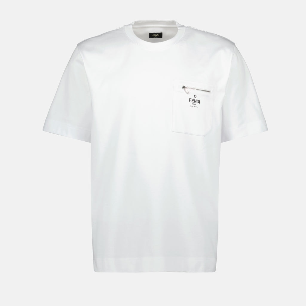 T-shirts Cotton T-shirt Fendi White Homme
