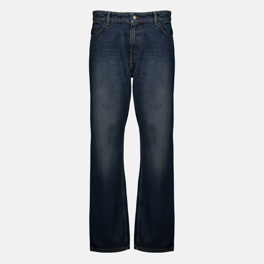Pantalons ヴィンテージ ストレート デニムパンツ Courrèges Bleu foncé Femme