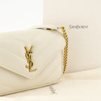 Immagine della borsa Loulou mini bianca del marchio Saint Laurent per donna - Stagione Primavera-Estate 2026 - Vista Dettagliata_2