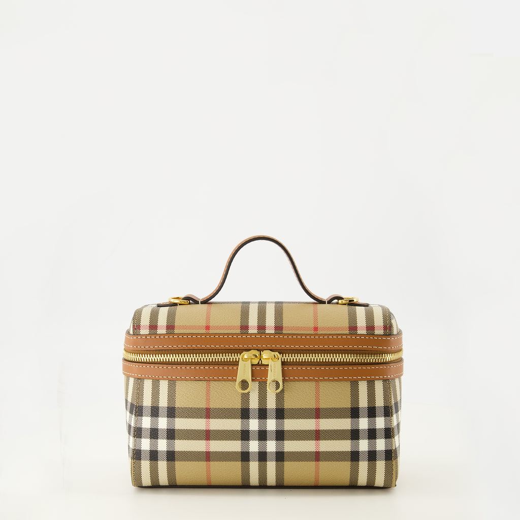 Immagine della borsa Vanity Check beige di Burberry per donna - Collezione Primavera-Estate 2026 - Vista Frontal