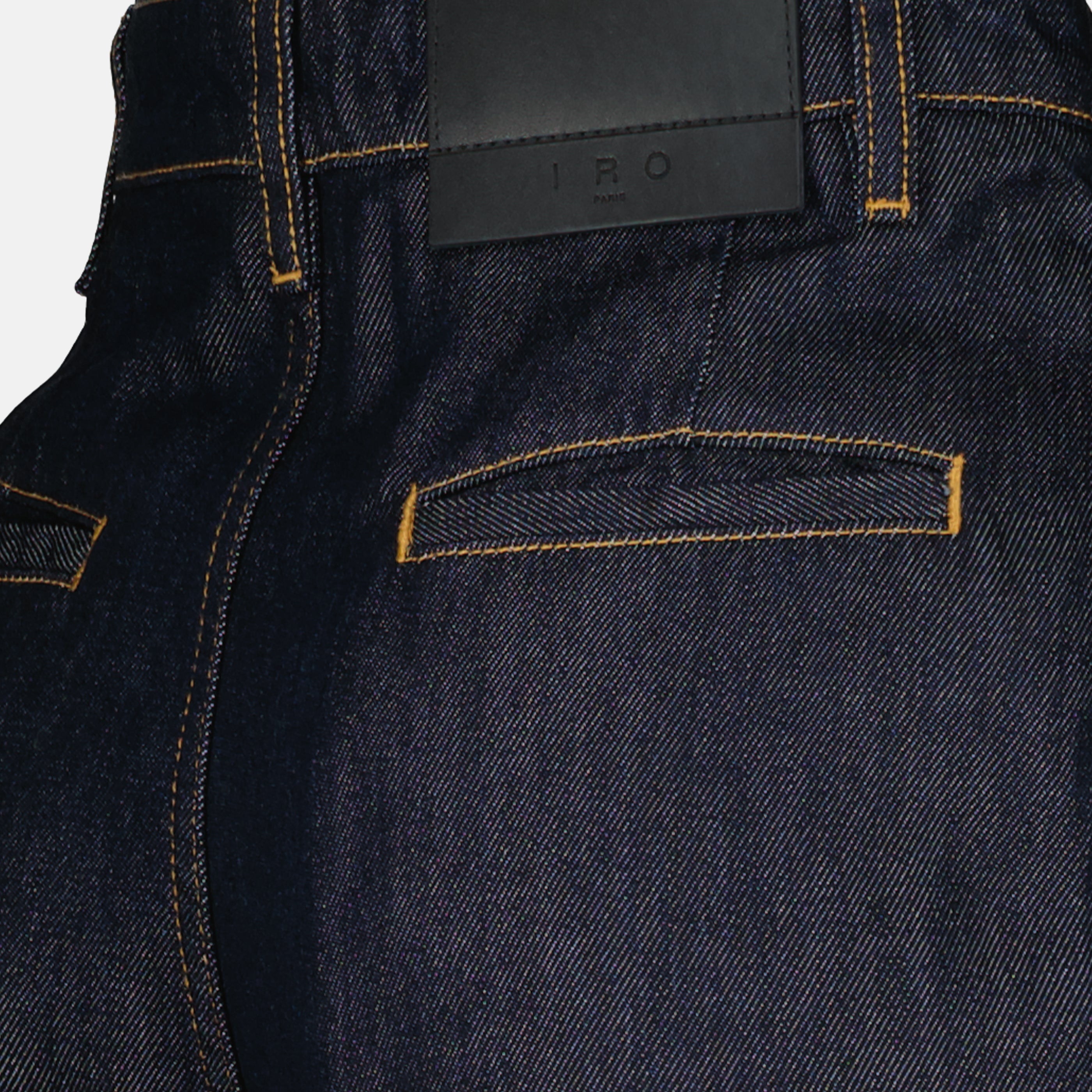 Pantalons Wide Blue Satin Denim Pants Iro Bleu foncé Femme