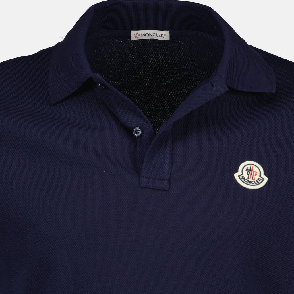 Polos Polo à logo Moncler Bleu foncé Homme