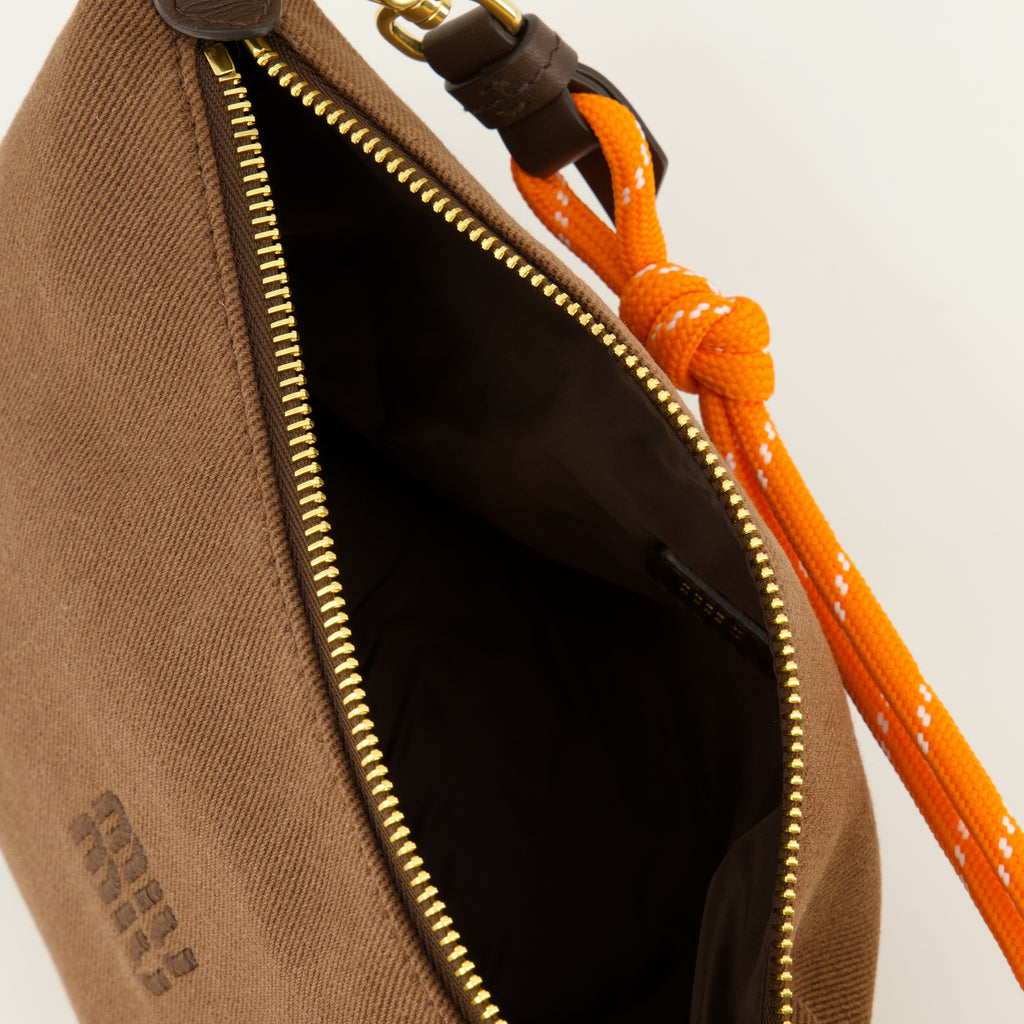 Sacs à main et épaule Bolsa de Gabardina Marrón Miu Miu Marron Femme